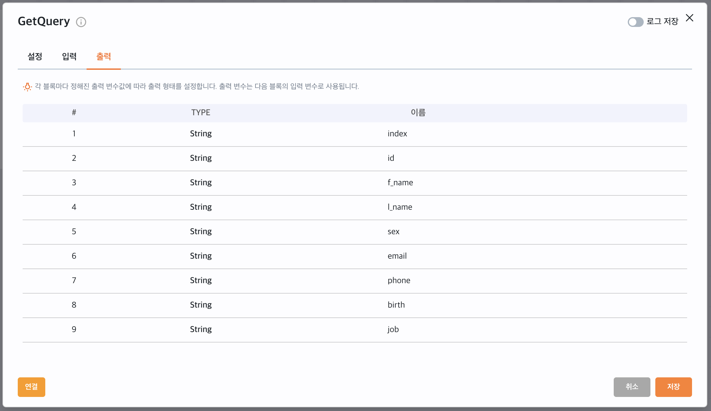 Output Panel